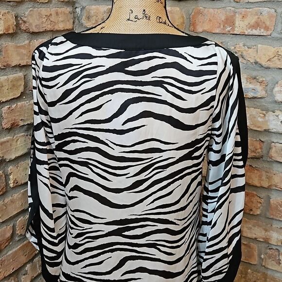 NWT Hot in Hollywood animal print spkit skeeve tunic top size Medium - Picture 7 of 11